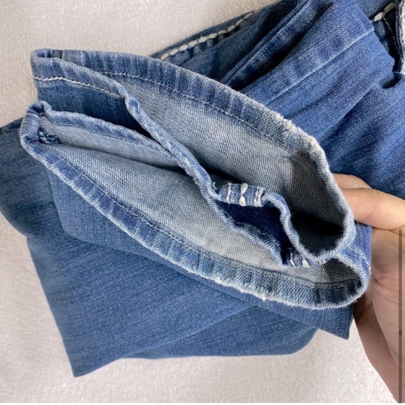 Grace In L.A. Distressed Low Rise Straight Leg Embroidered Flap Pocket Jeans 25 - Picture 8 of 16